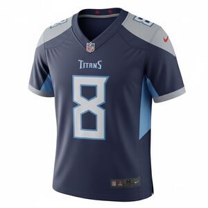 NWOT NIKE NFL YOUTH Tennessee Titans Blue On Field Jersey #8 Bella - Size M